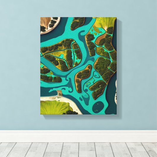 Futuristic Marshlands Leinwanddruck (Insitu (Holzboden))