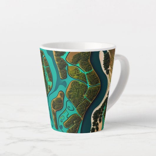 Futuristic Marshlands Milchtasse (Rechte Ecke)