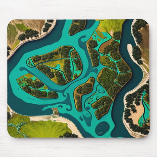 Futuristic Marshlands Mousepad (Vorne)