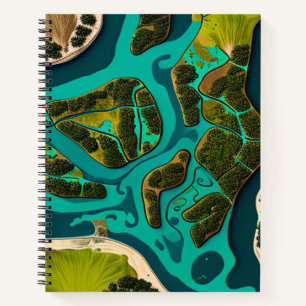 Futuristic Marshlands Notizblock