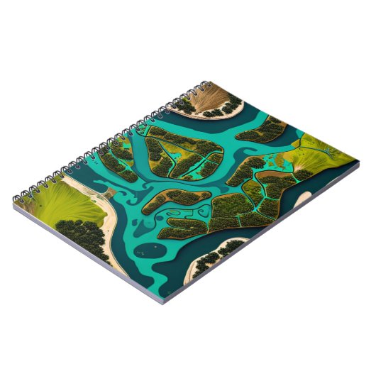 Futuristic Marshlands Notizblock (Linke Seite)