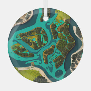 Futuristic Marshlands Ornament Aus Glas
