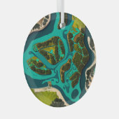Futuristic Marshlands Ornament Aus Glas (Vorderseite Rechts)