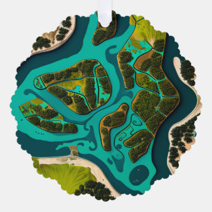 Futuristic Marshlands Ornament Karte