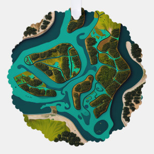 Futuristic Marshlands Ornament Karte