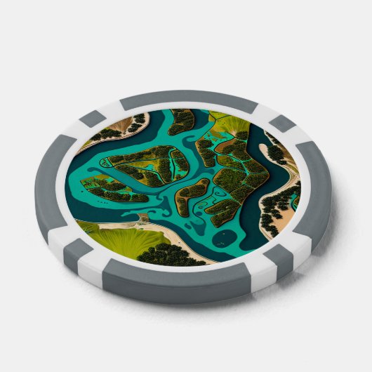 Futuristic Marshlands Pokerchips (Einzeln)