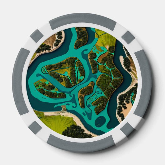 Futuristic Marshlands Pokerchips (Rückseite)