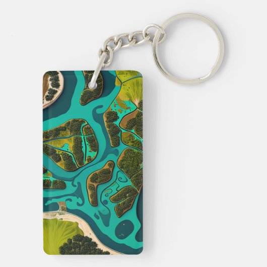 Futuristic Marshlands Schlüsselanhänger (Rückseite)