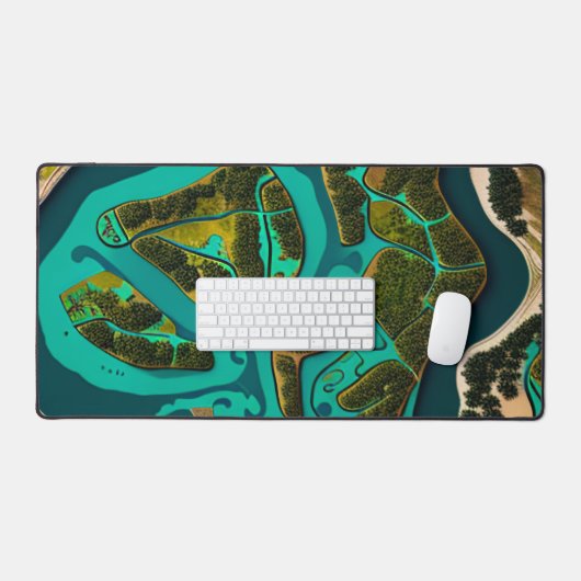 Futuristic Marshlands Schreibtischunterlage (Tastatur & Maus)
