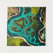 Futuristic Marshlands Wandteppich (Vorderseite)