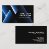 Futuristic Metal Chrome Triangles | Modern Visitenkarte (Vorne/Hinten)