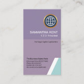 Futuristic Modern Vertical Cyan President Visitenkarte (Vorderseite)