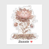 Futuristic Neon Blossom Vinyl Sticker (Blatt)