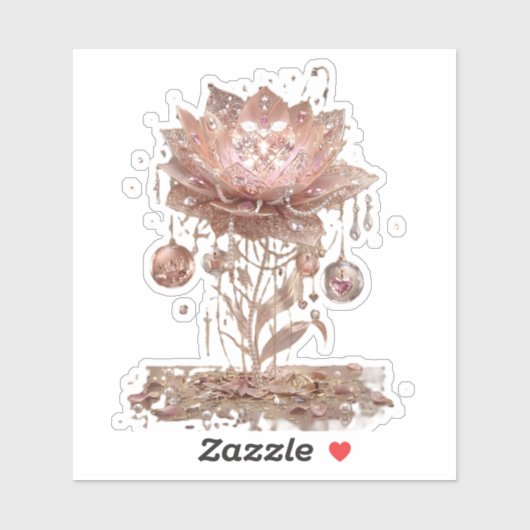 Futuristic Neon Blossom Vinyl Sticker (Blatt)