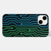 Futuristic Neon Circuit Phone Case (Rückseite (Horizontal))