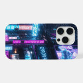 Futuristic Neon Cyberpunk Glitch Anime Case iPhone Hülle (Rückseite (Horizontal))