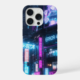Futuristic Neon Cyberpunk Glitch Anime Case iPhone 15 Pro Hülle