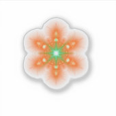 Futuristic Neon Glow Flower Graphic Aufkleber (Vorderseite)