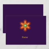 Futuristic Neon Glow Flower Graphic Dankeskarte (Vorne/Hinten)