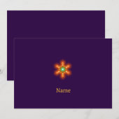 Futuristic Neon Glow Flower Graphic Einladung (Vorne/Hinten)