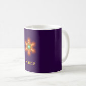 Futuristic Neon Glow Flower Graphic Kaffeetasse (VorderseiteRechts)
