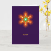 Futuristic Neon Glow Flower Graphic Karte (Gelbe Blume)