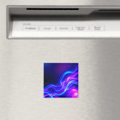 Futuristic Neon Liquid Waves - Electric Energy Flo Magnet (In Situ (Geschirrspüler))