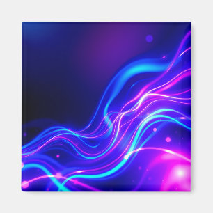 Futuristic Neon Liquid Waves - Electric Energy Flo Magnet