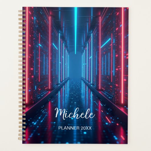 Futuristic Neon Planner | Cyberpunk Digital Planer (Vorderseite)