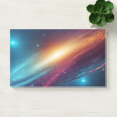 Futuristic Neon Space Galaxy Abstract Synthwave Post-it Klebezettel (Büro)