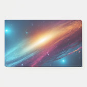 Futuristic Neon Space Galaxy Abstract Synthwave Post-it Klebezettel (Vorderseite)