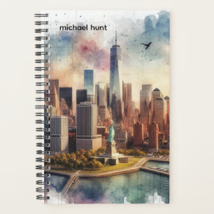 Futuristic New York City Skyline & Liberty Planer