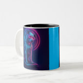 Futuristic Nipper RCA Victor Dog Zweifarbige Tasse (Vorderseite Links)