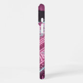 Futuristic Pink Glitter Cyber Circuit iPhone 16 Ca Hülle (Linke Seite)