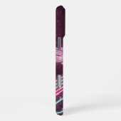 Futuristic Pink Glitter Cyber Circuit iPhone 16 Ca Hülle (Rechte Seite)