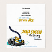 Futuristic Pool Clearing Robot Visitenkarten (Außenseite Aufgefaltet)