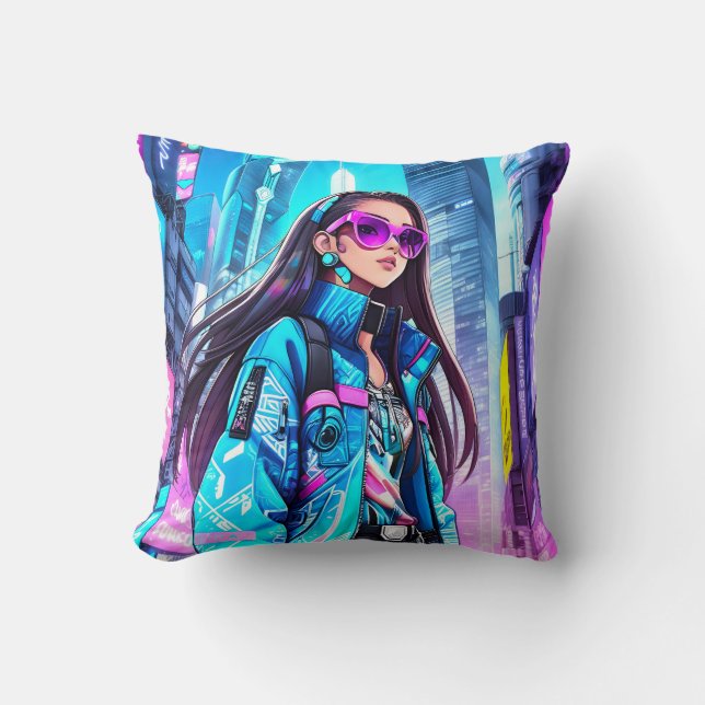 Futuristic Pop Star 0002 Kissen (Vorderseite)