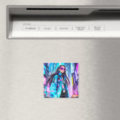 Futuristic Pop Star 0002 Magnet (In Situ (Geschirrspüler))