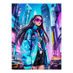 Futuristic Pop Star 0002 Poster