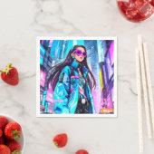 Futuristic Pop Star 0002 Serviette (Beispiel)
