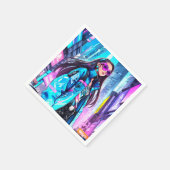 Futuristic Pop Star 0002 Serviette (Ecke)