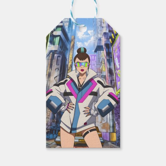 Futuristic Pop Star 0003 Geschenkanhänger (Vorderseite)