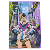 Futuristic Pop Star 0003 Mittlere Geschenktüte (Rückseite)
