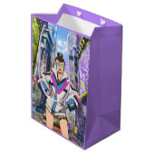 Futuristic Pop Star 0003 Mittlere Geschenktüte (Rückseite Schrägansicht)