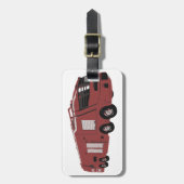 Futuristic Red Sci-Fi Command Vehicle Gepäckanhänger (Vorderseite vertikal)