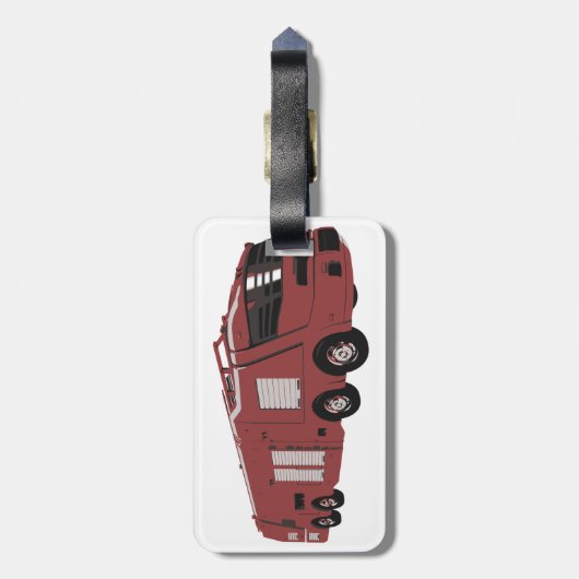 Futuristic Red Sci-Fi Command Vehicle Gepäckanhänger (Rückseite vertikal)