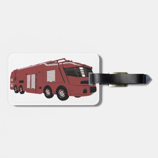 Futuristic Red Sci-Fi Command Vehicle Gepäckanhänger (Rückseite horizontal)