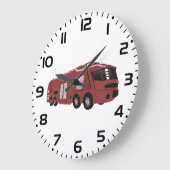 Futuristic Red Sci-Fi Command Vehicle Große Wanduhr (Winkel)