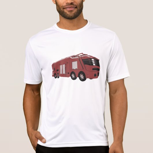 Futuristic Red Sci-Fi Command Vehicle T-Shirt (Vorderseite)