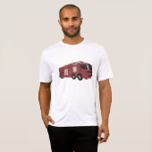 Futuristic Red Sci-Fi Command Vehicle T-Shirt (Vorne ganz)